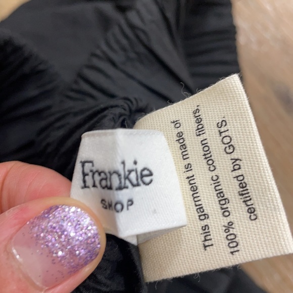 The Frankie Shop Lui Black Cotton Lightweight Shorts - Picture 7 of 9